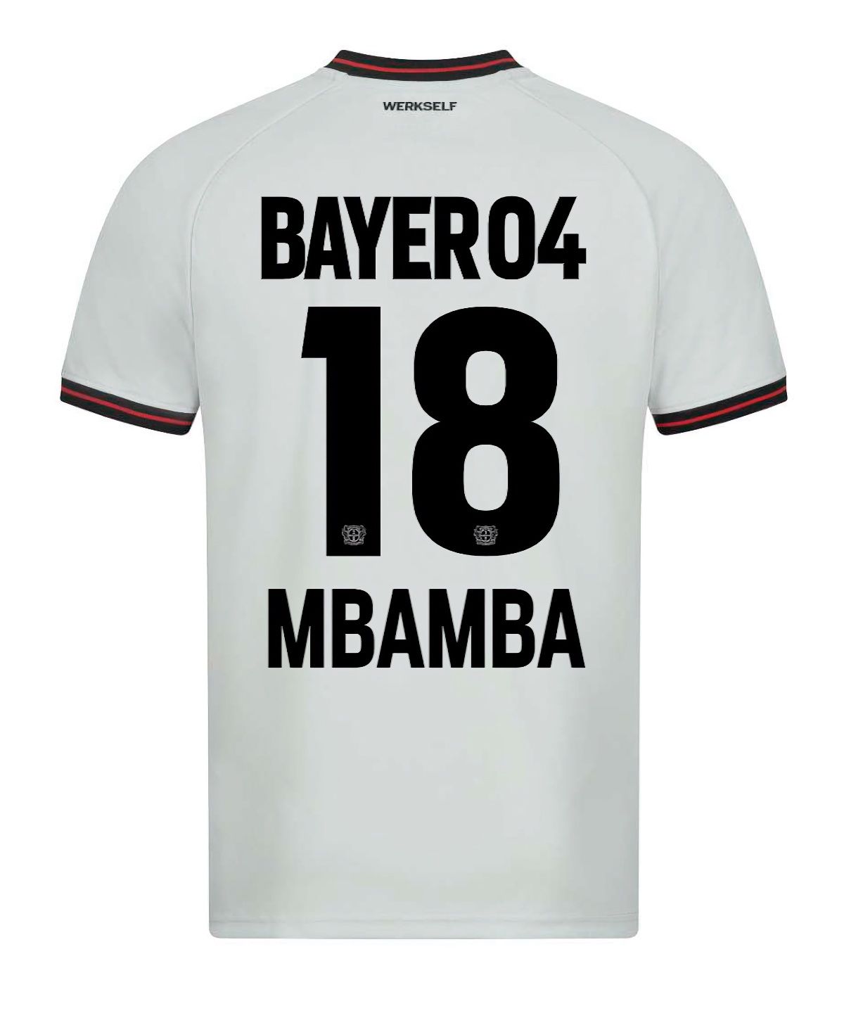 23-24 Bayer Leverkusen NOAH MBAMBA 18 Away Soccer Jersey