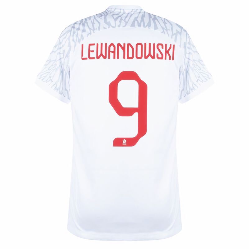 Poland Home Robert Lewandowski #9 World Cup Jersey 2022