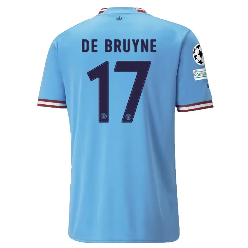 Manchester City Home Kevin De Bruyne #17 UCL Final Jersey 2022-2023