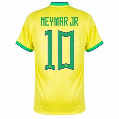 Brazil Home  Neymar Jr. 10 World Cup Jersey 2022