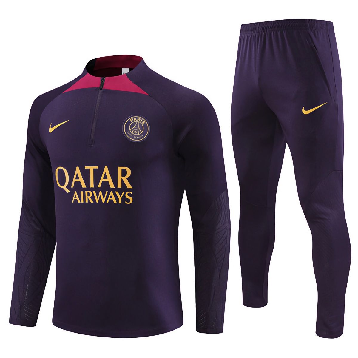 23-24 PSG Purple Zipper Tracksuit