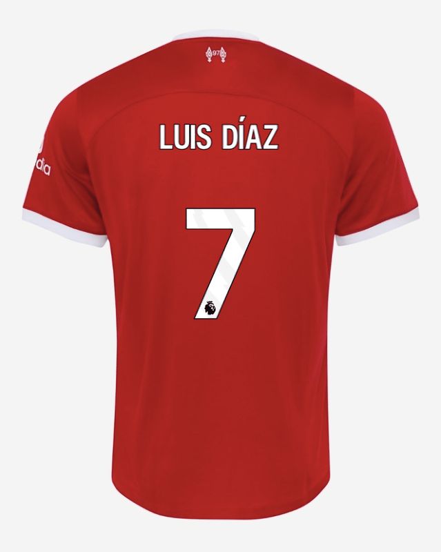 Liverpool Home Luis Diaz #7 Jersey 2023-24 (Player Version)