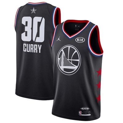 2019 All star Jordan Golden State Warrior #30 Stephen Curry Jersey Black