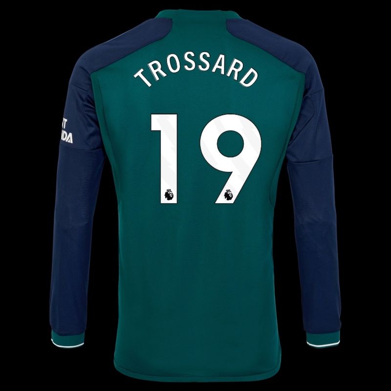 Arsenal Third Leandro Trossard #19 Long Sleeve Jersey 2023/2024