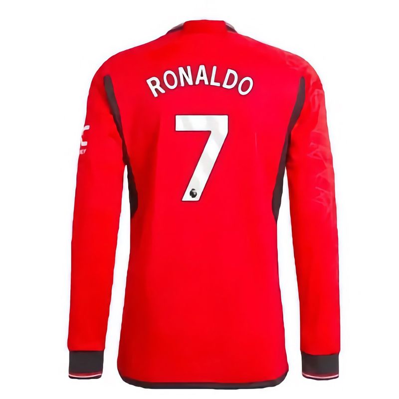 Manchester United Cristiano Ronaldo #7 Home Long Sleeve Jersey 2023/2024