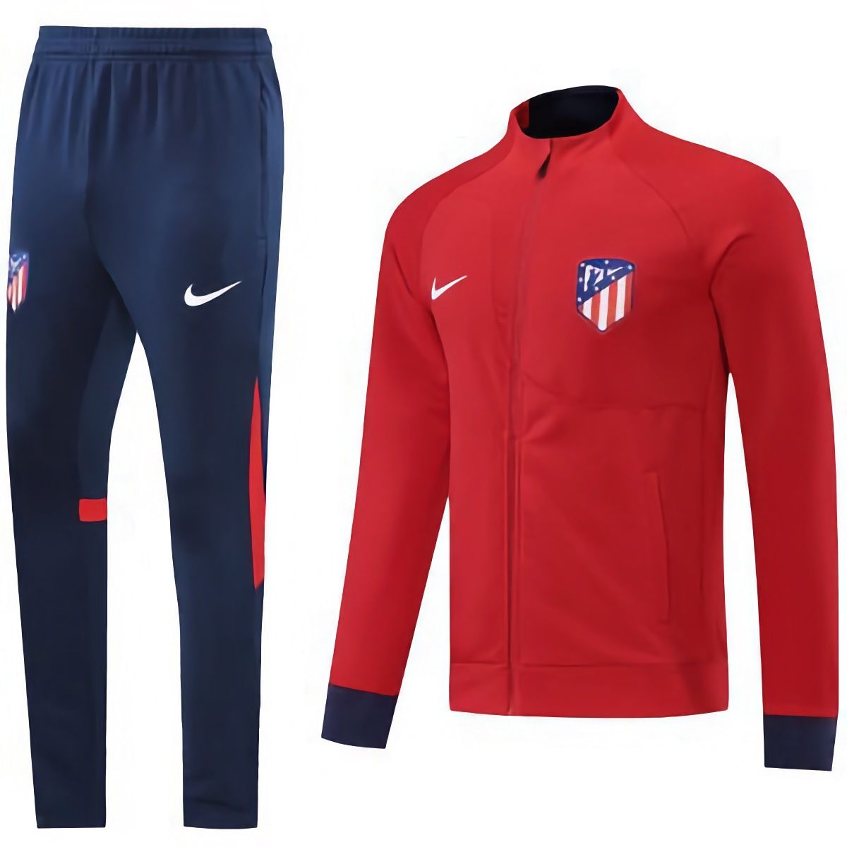 22-23 Atletico Madrid Red Full Zip Tracksuit