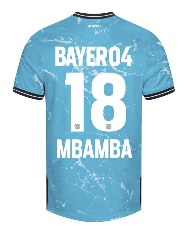 23-24 Bayer Leverkusen NOAH MBAMBA 18 Third Soccer Jersey