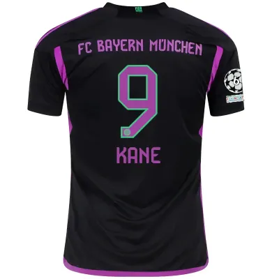 Bayern Munich Harry Kane Away Jersey 2023/2024 With Champions League Patches