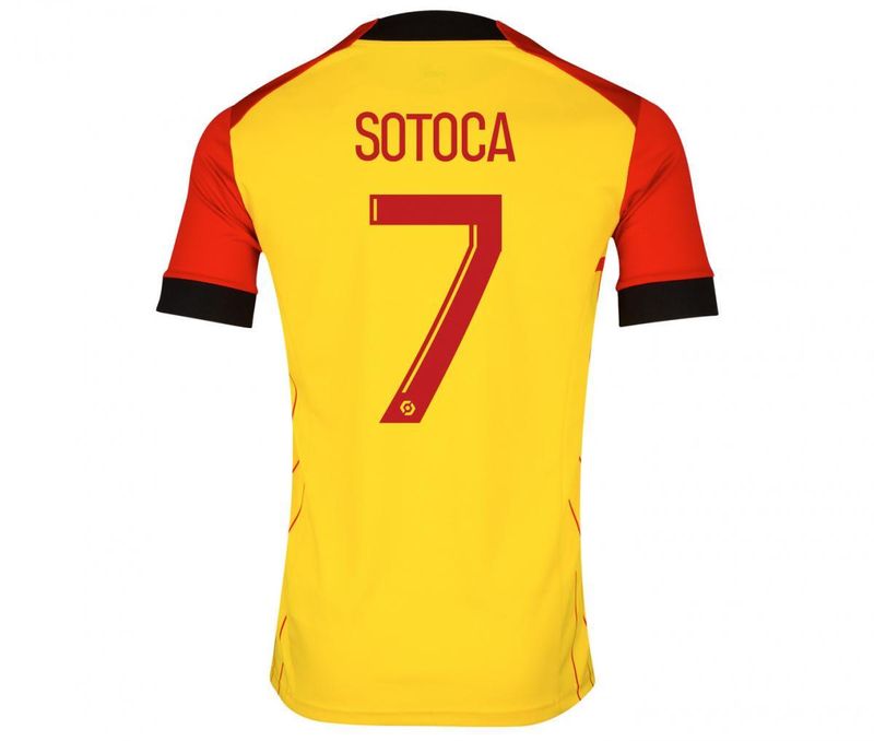 RC Lens Home Florian Sotoca 7 Jersey Shirt 2022-2023