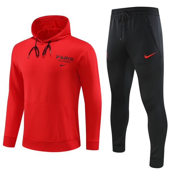 23-24 PSG Red NK Hoodie Tracksuit