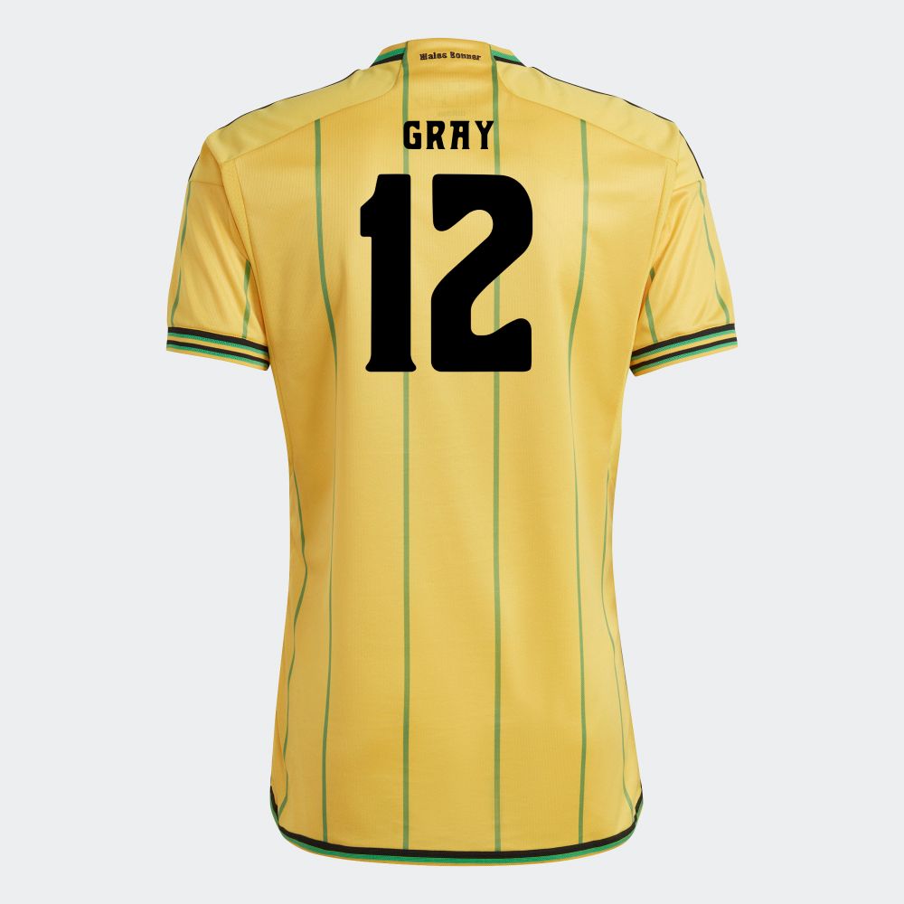 Jamaica  Home Demarai Gray 12 Soccer Jersey 2023