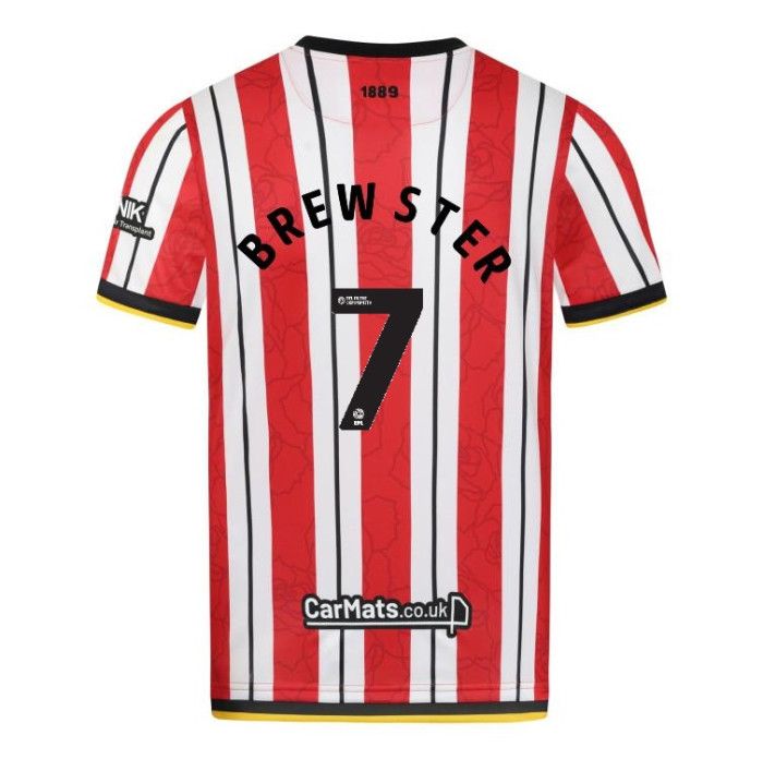 24-25 Sheffield United Home BREWSTER 7 Jersey