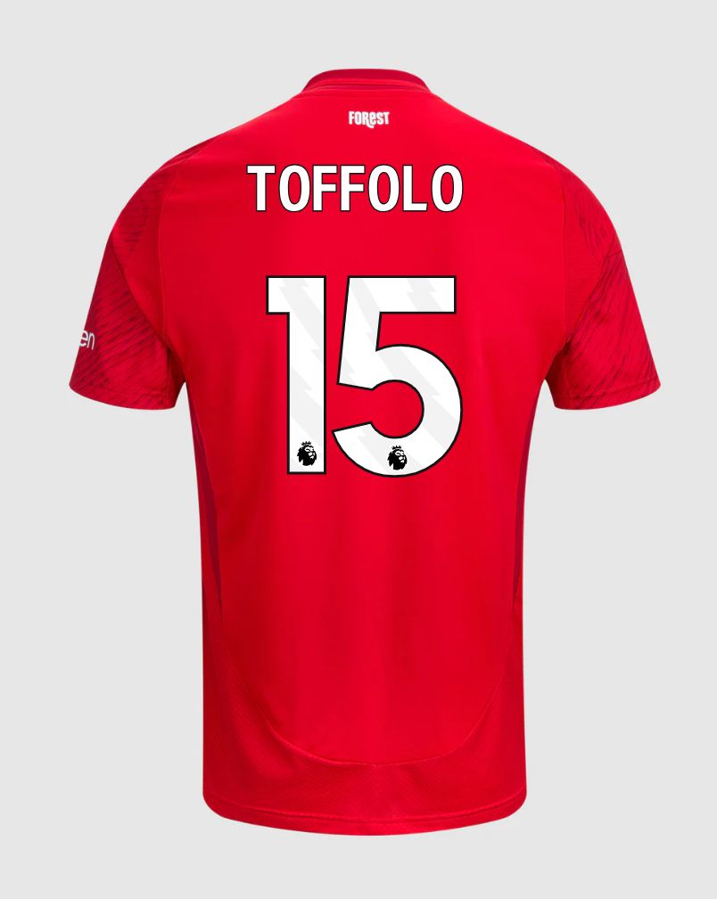 24-25 Nottingham Forest Home Toffolo 15 Jersey