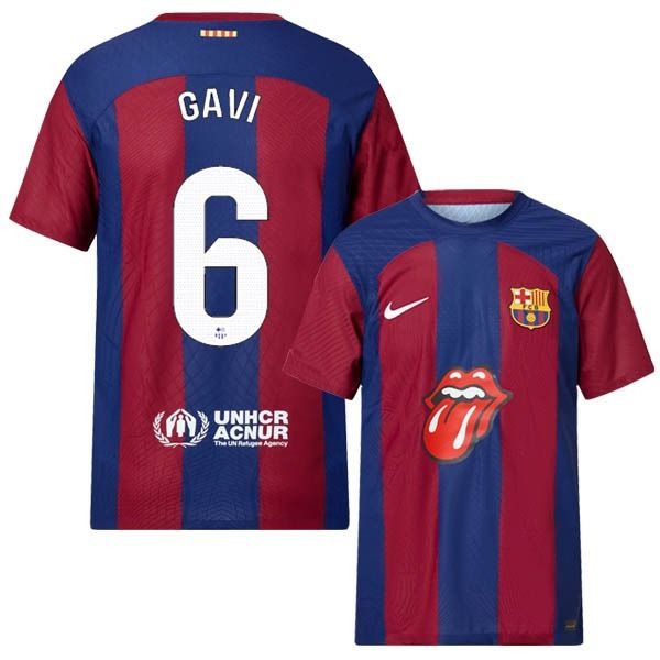 Barcelona x Rolling Stones Gavi #6 El Clásico Jersey 2023/2024 (Player Version)