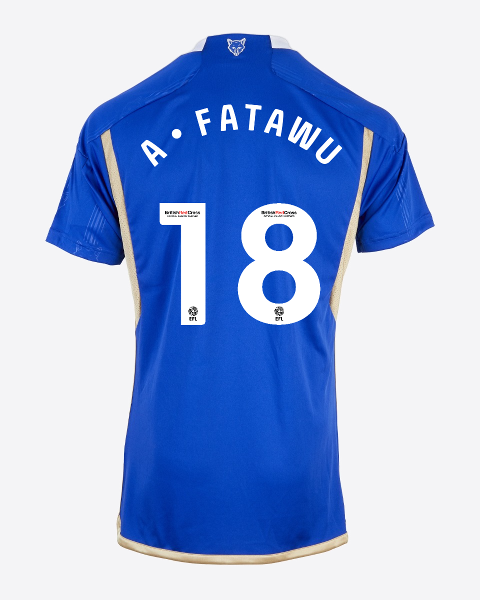 23-24 Leicester City A . FATAWU 18 Home Jersey