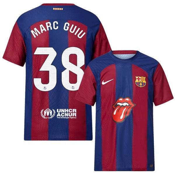 Barcelona x Rolling Stones Marc Guiu #38 El Clásico Jersey 2023/2024 (Player Version)