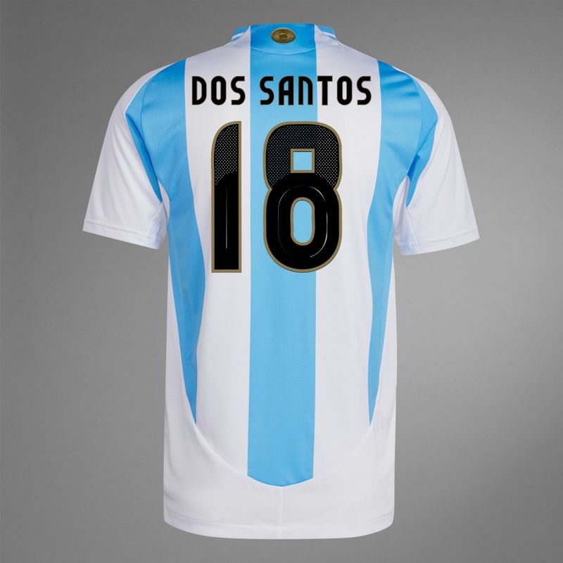 2024 Argentina DOS SANTOS 18 Home Jersey (Player Version)