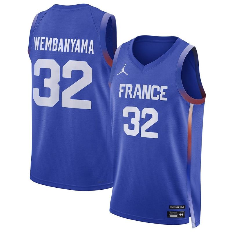 Victor Wembanyama 32 France Basketball 2024 Summer Olympics Player Limited Unisex Jersey - Royal