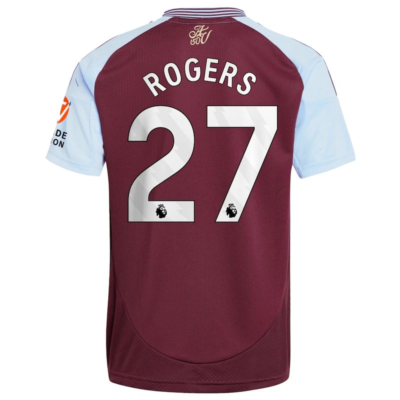 24-25 Aston Villa Home Rogers 27 Jersey