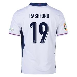 England Euro's  2024 MARCUS RASHFORD #19 Home Jersey With Patches