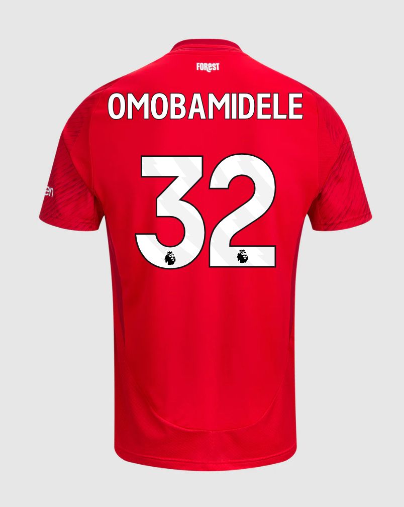 24-25 Nottingham Forest Home Omobamidele 32 Jersey