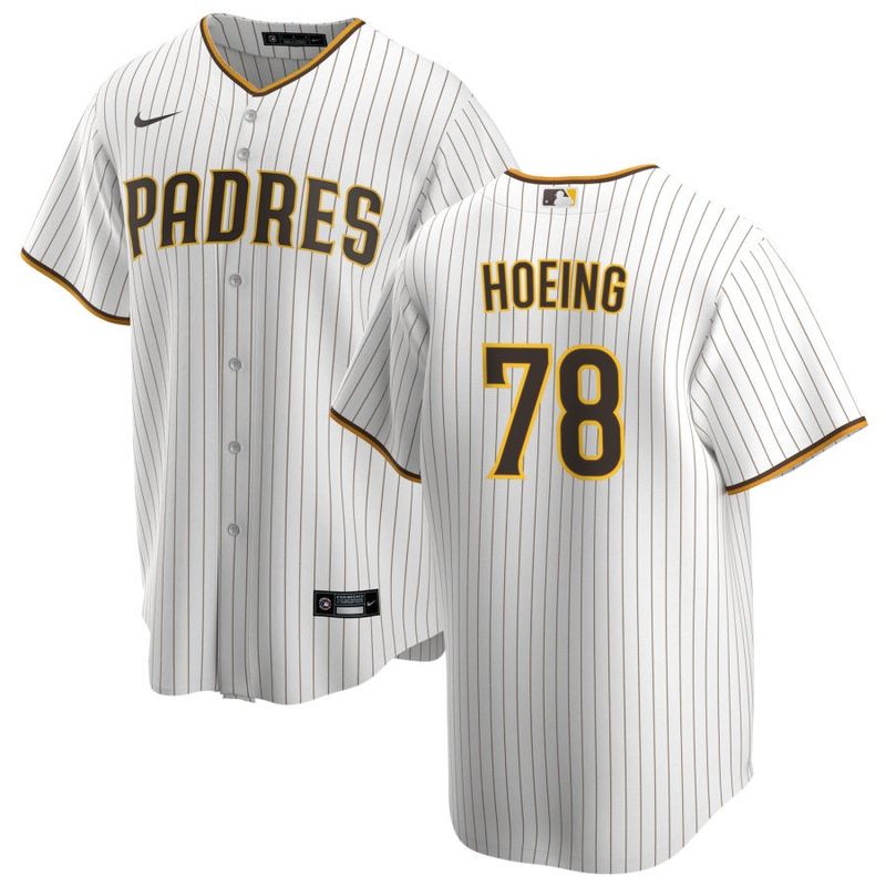 Men's San Diego Padres Hoeing 78 White Home Jersey