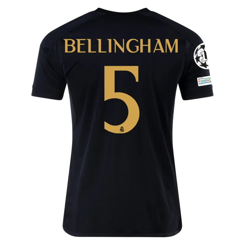 Real Madrid Jude Bellingham Third Jersey 2023/2024 With Champions League + Club World Cup Patches