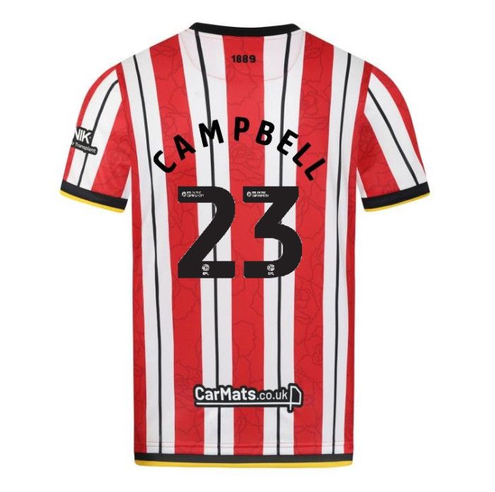 24-25 Sheffield United Home CAMPBELL 23 Jersey