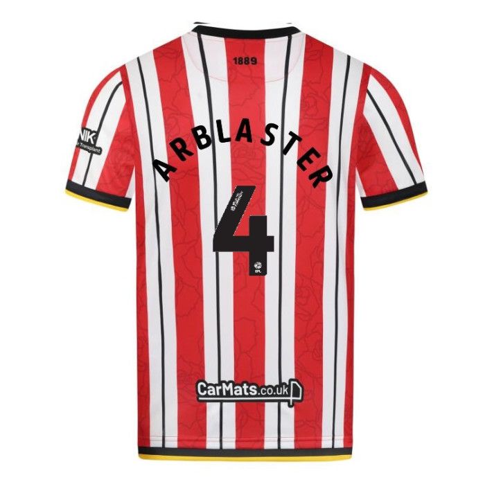 24-25 Sheffield United Home ARBLASTER 4 Jersey