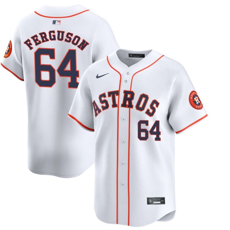 Men's Houston Astros Ferguson 64 White Home Team Jersey