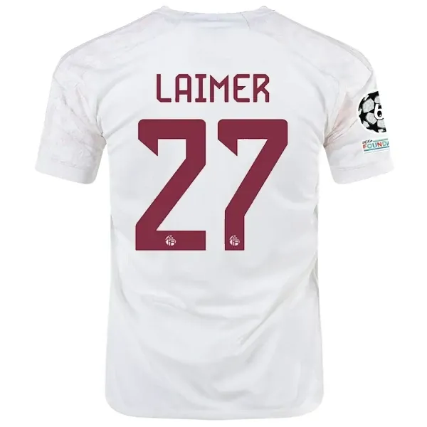 Bayern Munich Konrad Laimer Third Jersey 2023/2024 With Champions League Patches