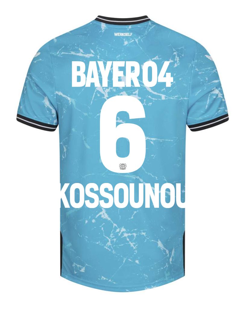 23-24 Bayer Leverkusen ODILON KOSSOUNOU 6 Third Soccer Jersey