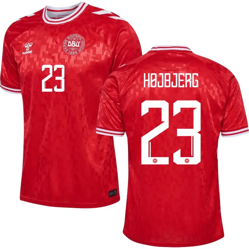 2024 Denmark HOJBJERG 23 Home Jersey