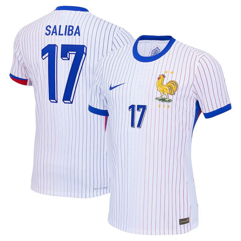 2024 France Saliba 17 Away Jersey (Player Version)