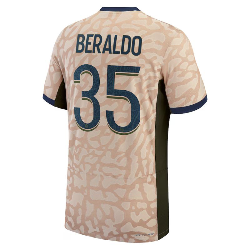 23-24 PSG Jordan Beraldo 35 Fourth Jersey (Player Version)