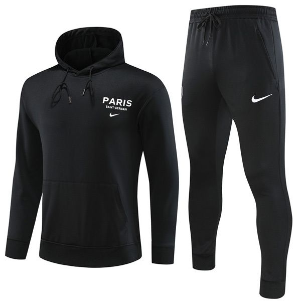 23-24 PSG Black NK Hoodie Tracksuit