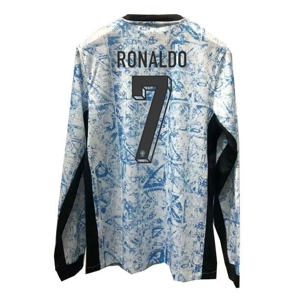 2024 Portugal Away Ronaldo 7 Long Sleeve Jersey