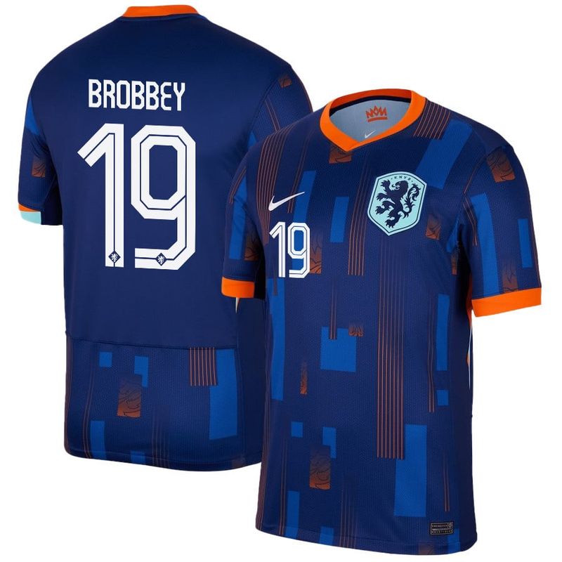 2024 Netherlands Brobbey 19 Away Jersey