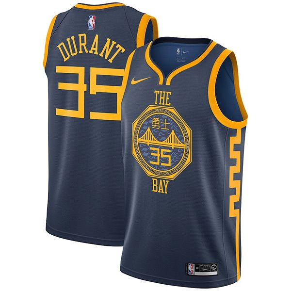 Golden State Warriors Kevin Durant Navy 2018-19 Swingman Jersey