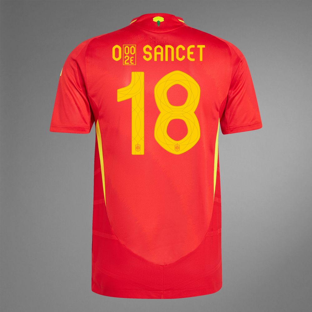 2024 Spain O. SANCET 18 Home Jersey (Player Version)