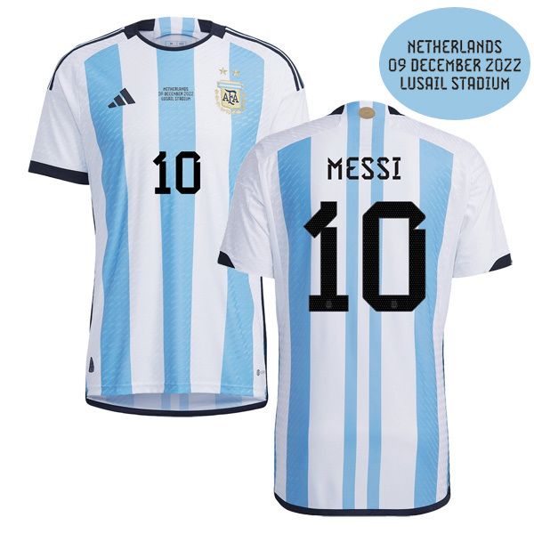 Argentina World Cup Messi 10 Home Jersey  Vs Netherlands 2022 Match detail (Player Version)