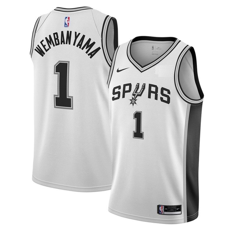 Men's San Antonio Spurs Victor Wembanyama  #1  White Association Jersey 2022-2023