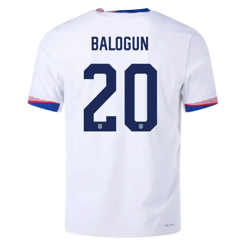 2024 United States BALOGUN 20 Home Jersey (Player Version)