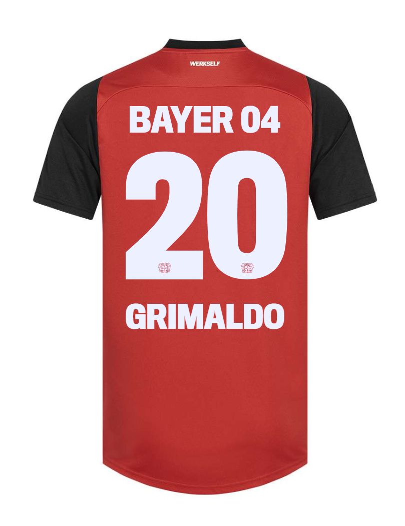 24-25 Bayer Leverkusen Grimaldo 20 Home Soccer Jersey