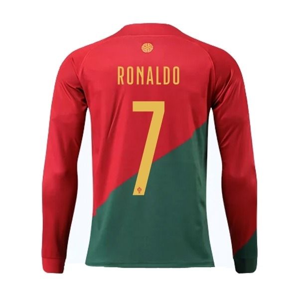 Portugal Home Cristiano Ronaldo #7 Long Sleeve Jersey 2022/2023