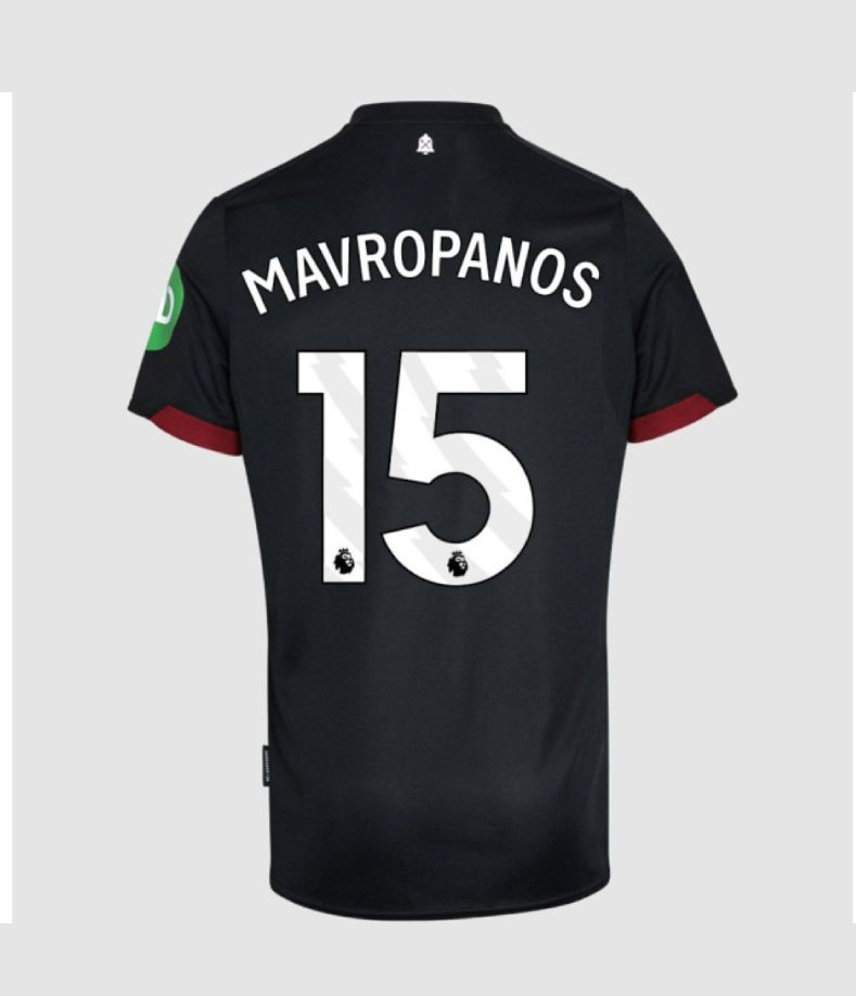 24-25 West Ham United Away MAVROPANOS 15 Jersey