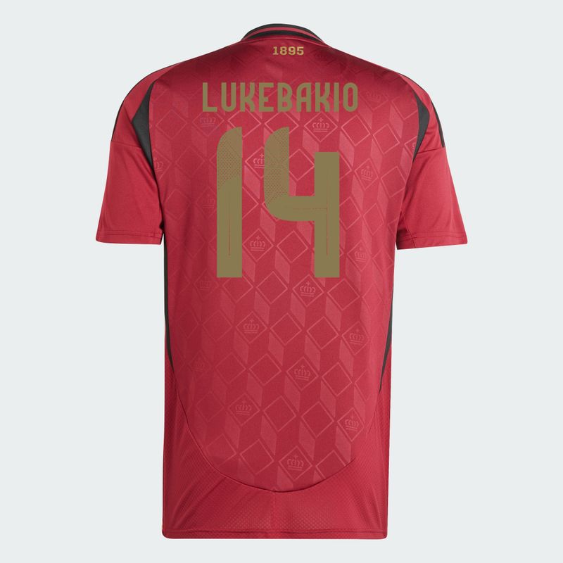 2024 Belgium LUKEBAKIO 14 Home Jersey