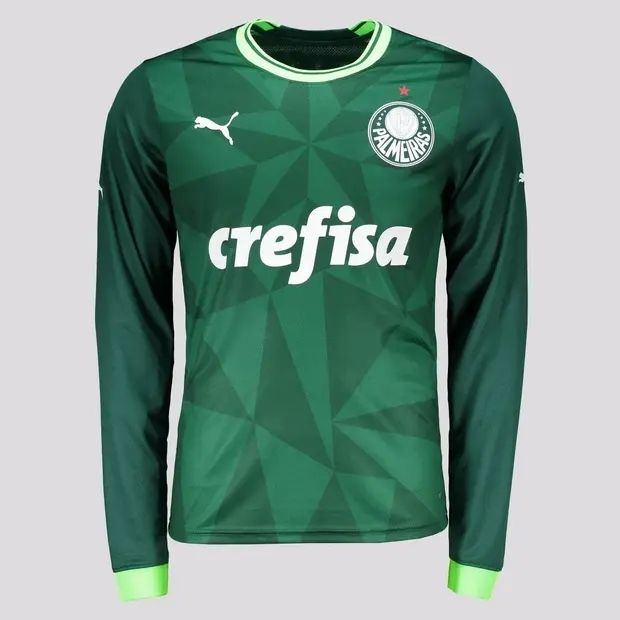 Palmeiras Home Long Sleeve Soccer Football Shirt 2023-24