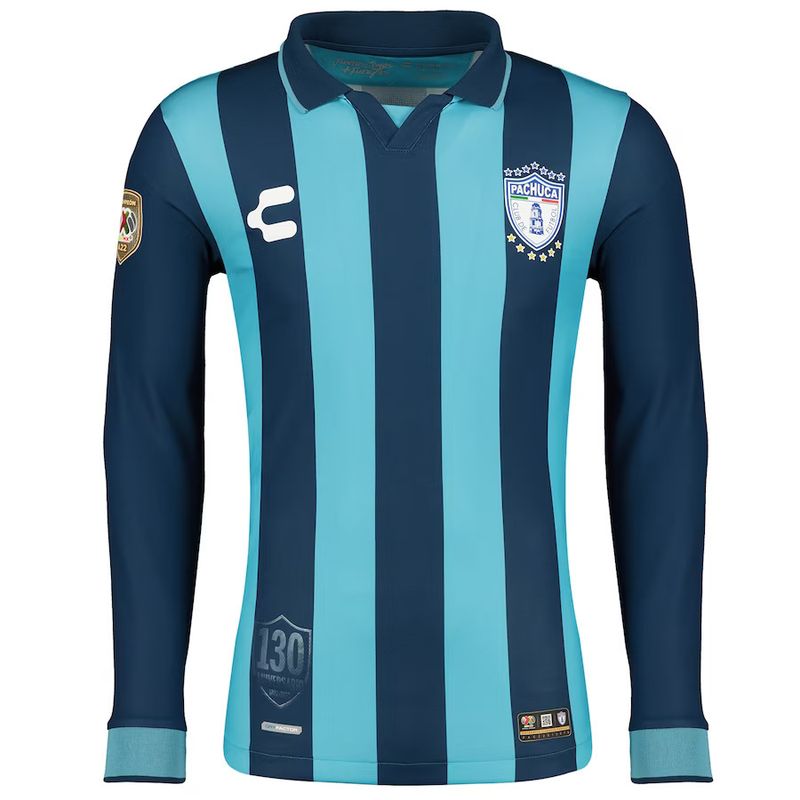 C.F. Pachuca Commemorative Campeón Blue Long Sleeve Jersey  2022/23