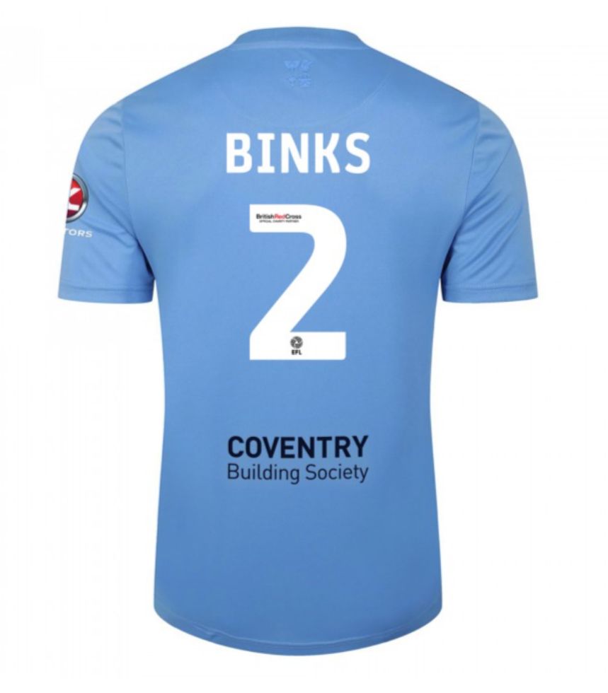 23-24 Coventry City 2 BINKS Home Jersey